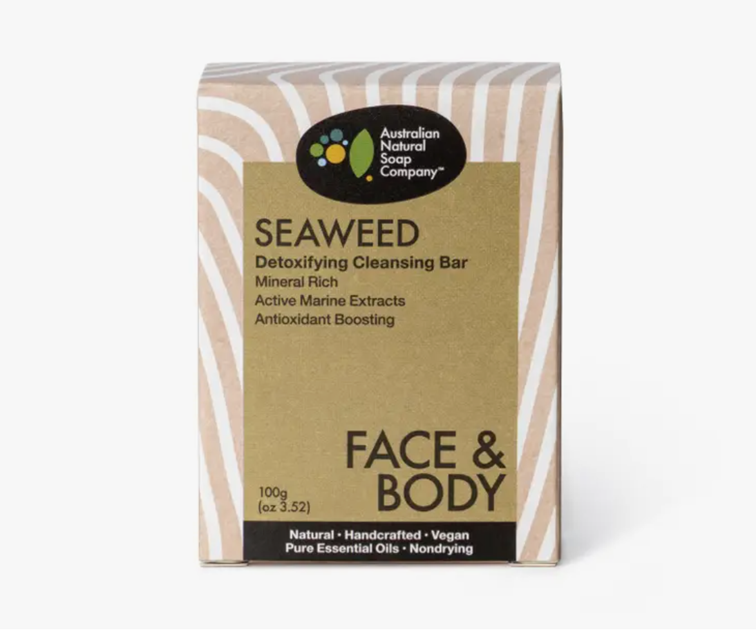 Seaweed Detoxifying Face & Body Soap Cleanser 100g | Natural