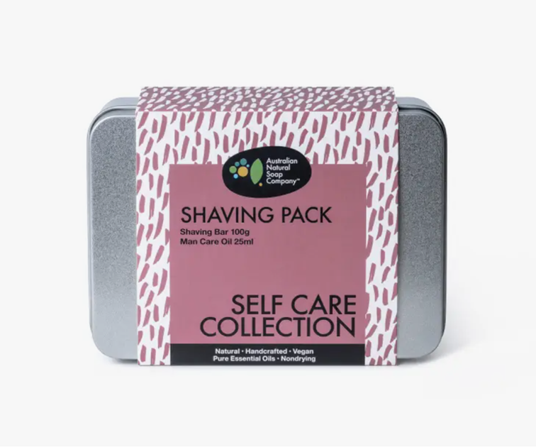 Shaving Soap Gift Pack -      2 Piece, Shaving Bar & Man-Care Oil | Australian Natural Soap