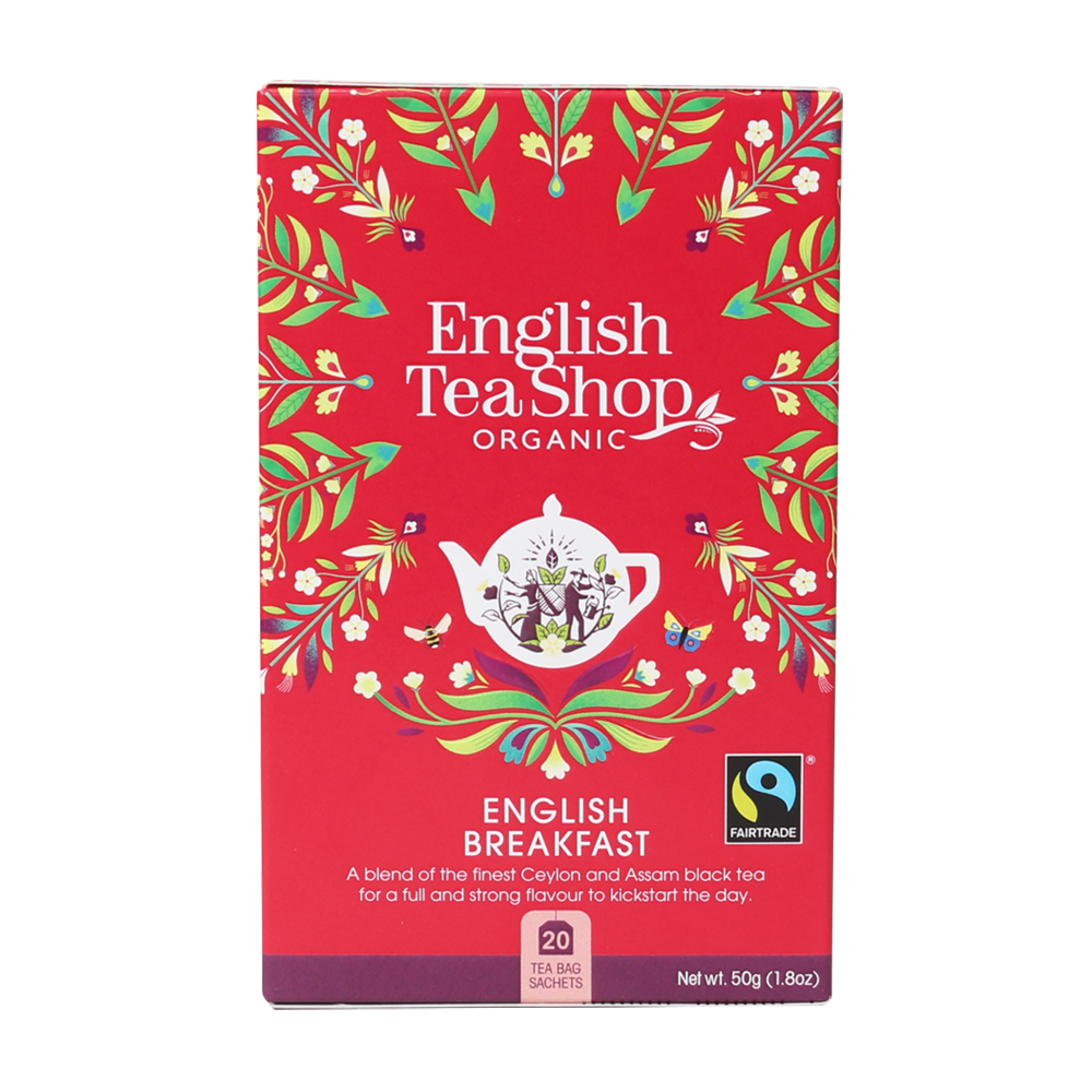 English Tea Shop - Organic English Breakfast Teabags (20 Tea Bag Sachets) 50g