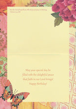 Load image into Gallery viewer, Birthday for Her Card - Butterfly Blooms (with Scripture inside)
