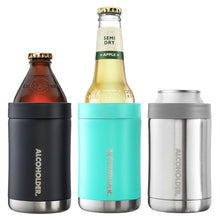 Load image into Gallery viewer, Alcoholder StubZero - BLUE Stainless Vacuum Insulated Can and Bottle Beer Stubby Cooler
