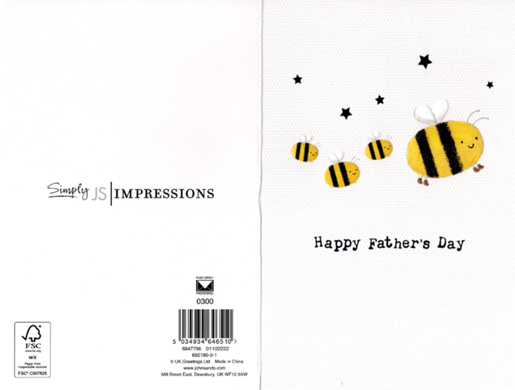 You're the Bee's Knees - Father's Day Card