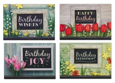 Birthday Card - Joy Floral Card (with Scripture inside)