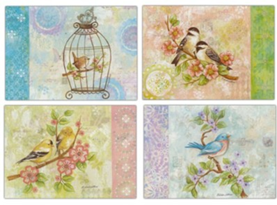 Thank You Card - Pretty Birds (with Scripture inside)